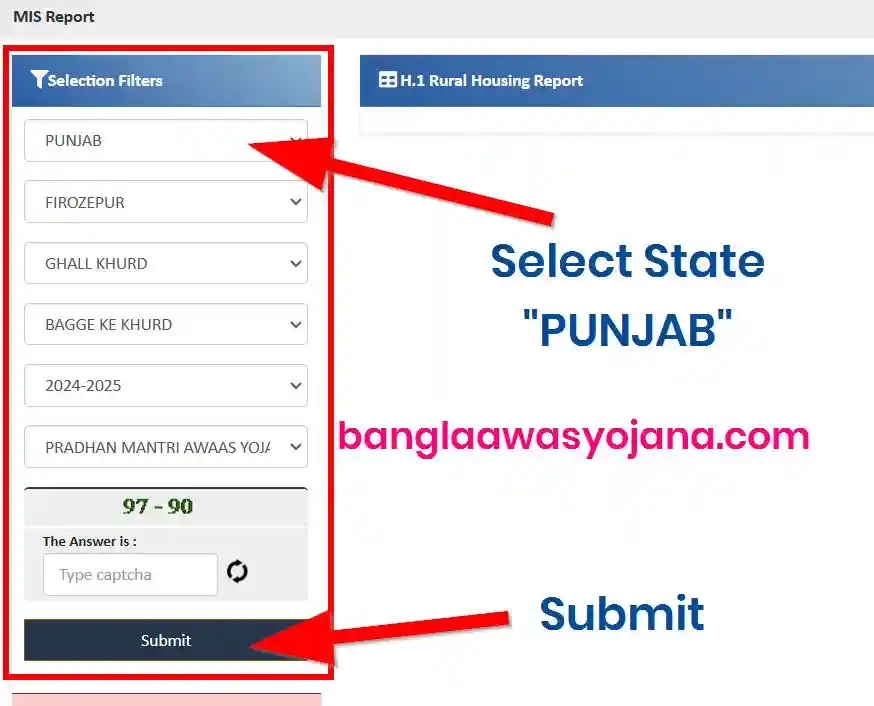 Punjab PM Awas Gramin list 2025